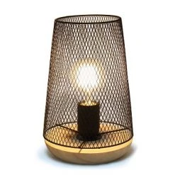 Wired Mesh Uplight Table Lamp Black - Simple Designs