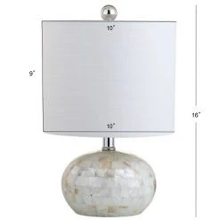 JONATHAN Y 16" Wilson Seashell Table Lamp White (Includes LED Light Bulb) - JONATHAN Y -Desk Lamps sales shop unnamed file 3880