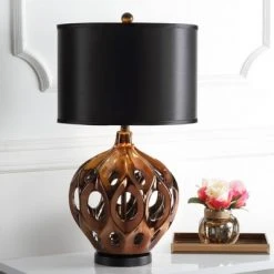 29" Regina Ceramic Table Lamp Gold/Brown (Includes CFL Light Bulb) - Safavieh 5 29" Regina Ceramic Table Lamp Gold/Brown (Includes CFL Light Bulb) - Safavieh -Desk Lamps sales shop unnamed file 3901