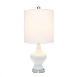 Paseo Table Lamp with Fabric Shade White - Lalia Home
