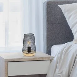 Wired Mesh Uplight Table Lamp Black - Simple Designs -Desk Lamps sales shop unnamed file 391