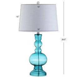 JONATHAN Y 28.5" (Set of 2) Genie Glass Table Lamps (Includes LED Light Bulb) - JONATHAN Y Navy 9 JONATHAN Y 28.5" (Set of 2) Genie Glass Table Lamps (Includes LED Light Bulb) - JONATHAN Y Navy -Desk Lamps sales shop unnamed file 3913