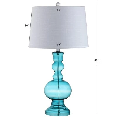 JONATHAN Y 28.5" (Set of 2) Genie Glass Table Lamps (Includes LED Light Bulb) - JONATHAN Y Navy 3 JONATHAN Y 28.5" (Set of 2) Genie Glass Table Lamps (Includes LED Light Bulb) - JONATHAN Y Navy - Image 3