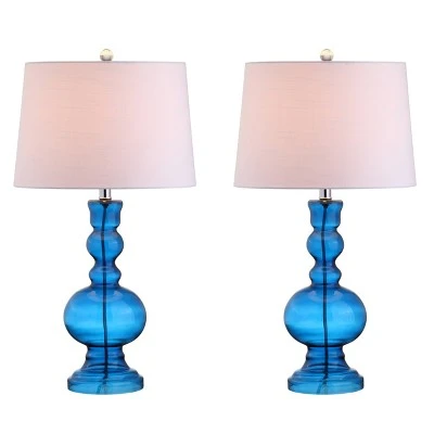 JONATHAN Y 28.5" (Set of 2) Genie Glass Table Lamps (Includes LED Light Bulb) - JONATHAN Y Navy 6 JONATHAN Y 28.5" (Set of 2) Genie Glass Table Lamps (Includes LED Light Bulb) - JONATHAN Y Navy - Image 6