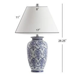 JONATHAN Y 26.25" Ceramic Juliana Chinoiserie Table Lamp (Includes LED Light Bulb) Blue - JONATHAN Y -Desk Lamps sales shop unnamed file 3930