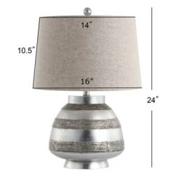 JONATHAN Y 24" Ziggy Resin Table Lamp (Includes LED Light Bulb) Silver - JONATHAN Y -Desk Lamps sales shop unnamed file 3935