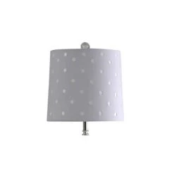 Romy Crystal Steel Table Lamp with Acrylic and Metal Fabric Shade Clear - StyleCraft