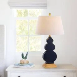 JONATHAN Y 29" Ceramic/Resin Carter Table Lamp (Includes Energy Efficient Light Bulb) - JONATHAN Y Blue -Desk Lamps sales shop unnamed file 3985
