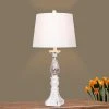 Distressed, Filigree Candlestick Mercury Glass Table Lamp Antique White - Fangio Lighting