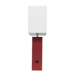 Modern Leather Table Lamp with USB and Fabric Shade Red - Elegant Designs 10 Modern Leather Table Lamp with USB and Fabric Shade Red - Elegant Designs -Desk Lamps sales shop unnamed file 3992