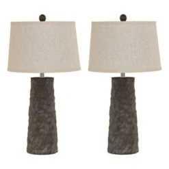 Set of 2 Sinda Table Lamps Gray - Signature Design by Ashley