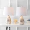 JONATHAN Y 21" (Set of 2) Isabella Seashell Table Lamp (Includes LED Light Bulb) Natural - JONATHAN Y