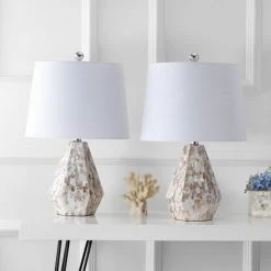JONATHAN Y 21" (Set of 2) Isabella Seashell Table Lamp (Includes LED Light Bulb) Natural - JONATHAN Y 4 JONATHAN Y 21" (Set of 2) Isabella Seashell Table Lamp (Includes LED Light Bulb) Natural - JONATHAN Y -Desk Lamps sales shop unnamed file 4042