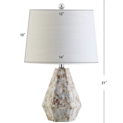 JONATHAN Y 21" (Set of 2) Isabella Seashell Table Lamp (Includes LED Light Bulb) Natural - JONATHAN Y 3 JONATHAN Y 21" (Set of 2) Isabella Seashell Table Lamp (Includes LED Light Bulb) Natural - JONATHAN Y - Image 3