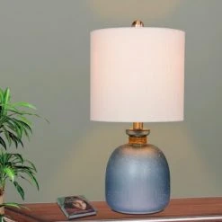 Coastal Glass Table Lamp Blue - Fangio Lighting