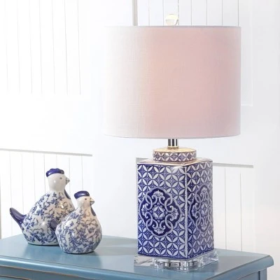 JONATHAN Y 23" Choi Chinoiserie Table Lamp (Includes LED Light Bulb) Blue - JONATHAN Y 1 JONATHAN Y 23" Choi Chinoiserie Table Lamp (Includes LED Light Bulb) Blue - JONATHAN Y