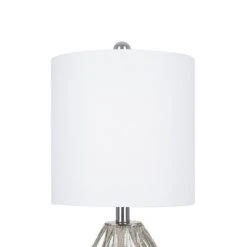 22" Glam Table Lamp Silver (Includes LED Light Bulb) - Cresswell Lighting