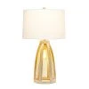 Wood Arch Farmhouse Table Lamp with Fabric Shade Natural - Lalia Home