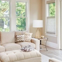 Wood Arch Farmhouse Table Lamp with Fabric Shade Natural - Lalia Home -Desk Lamps sales shop unnamed file 4100