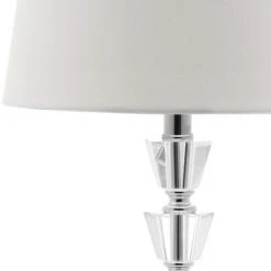 (Set of 2) 16" Harlow Tiered Crystal Lamp Clear (Includes CFL Light Bulb) - Safavieh -Desk Lamps sales shop unnamed file 4106