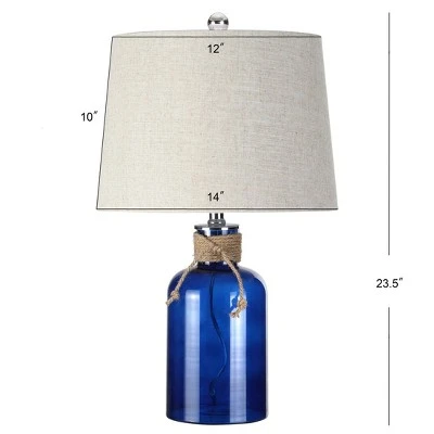 JONATHAN Y 23.5" Glass Azure Bottle Table Lamp (Includes LED Light Bulb) Blue - JONATHAN Y 3 JONATHAN Y 23.5" Glass Azure Bottle Table Lamp (Includes LED Light Bulb) Blue - JONATHAN Y - Image 3