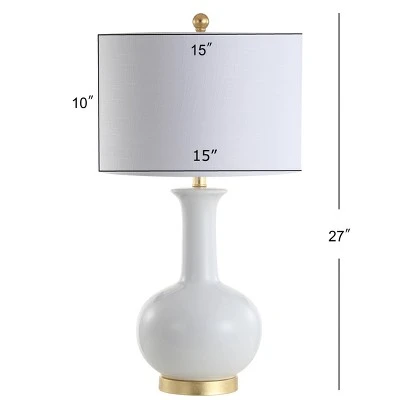 JONATHAN Y 27" Ceramic/Metal Brussels Table Lamp (Includes Energy Efficient Light Bulb) - JONATHAN Y Gray 3 JONATHAN Y 27" Ceramic/Metal Brussels Table Lamp (Includes Energy Efficient Light Bulb) - JONATHAN Y Gray - Image 3
