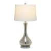 Speckled Mercury Tear Drop Table Lamp with Fabric Shade White - Lalia Home