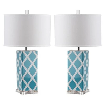 Pachio Table Lamp (Set of 2) - Safavieh Gray 4 Pachio Table Lamp (Set of 2) - Safavieh Gray - Image 4