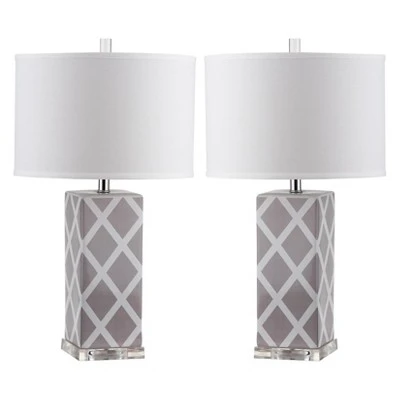 Pachio Table Lamp (Set of 2) - Safavieh Gray 5 Pachio Table Lamp (Set of 2) - Safavieh Gray - Image 5