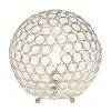10" Elipse Crystal Ball Sequin Table Lamp Chrome - Elegant Designs