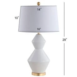 JONATHAN Y 29" Ceramic Alba Geometric Table Lamp (Includes Energy Efficient Light Bulb) - JONATHAN Y Gray -Desk Lamps sales shop unnamed file 4205