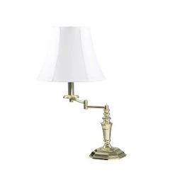 22.5" Traditional Metal Swing Arm Table Lamp Gold - Ore International