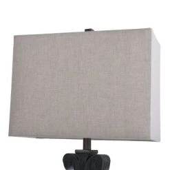 Brampton Open Scroll Design Table Lamp with Rectangle Shade Blue - StyleCraft -Desk Lamps sales shop unnamed file 4272