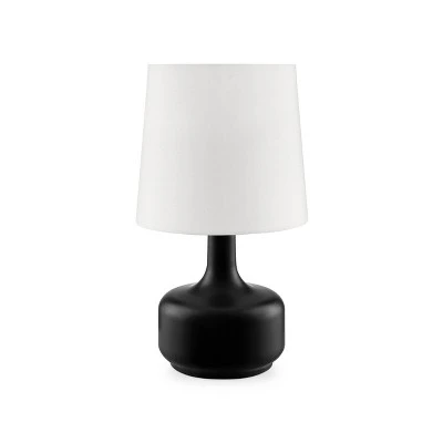 17.25" Modern Metal Table Lamp with Touch Sensor - Ore International Black 3 17.25" Modern Metal Table Lamp with Touch Sensor - Ore International Black - Image 3