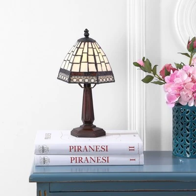 JONATHAN Y 12" Carter Tiffany Style Table Lamp (Includes LED Light Bulb) Bronze - Jonathan Y 1 JONATHAN Y 12" Carter Tiffany Style Table Lamp (Includes LED Light Bulb) Bronze - Jonathan Y