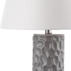(Set of 2) 23.5" Dixon Table Lamp Gray (Includes CFL Light Bulb) - Safavieh -Desk Lamps sales shop unnamed file 4330