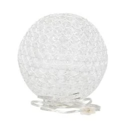 10" Elipse Crystal Ball Sequin Table Lamp White - Elegant Designs -Desk Lamps sales shop unnamed file 4337