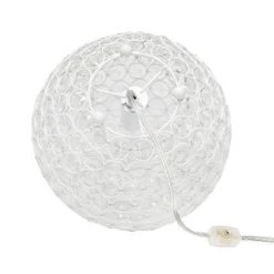 10" Elipse Crystal Ball Sequin Table Lamp White - Elegant Designs -Desk Lamps sales shop unnamed file 4338