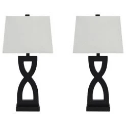 Set of 2 Amasai Table Lamps Black - Signature Design by Ashley