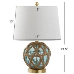 JONATHAN Y 21.5" Glass/Rope Andrews Table Lamp (Includes LED Light Bulb) Blue - JONATHAN Y -Desk Lamps sales shop unnamed file 4359