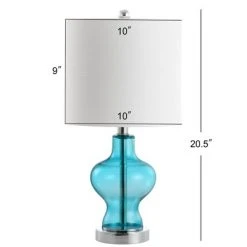 JONATHAN Y 20.5" Glass/Metal Mer Table Lamp (Includes LED Light Bulb) Blue - JONATHAN Y -Desk Lamps sales shop unnamed file 4362