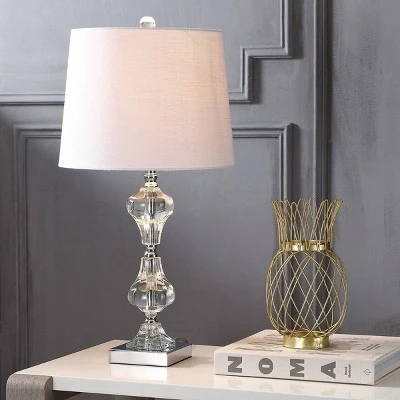 JONATHAN Y 26" Crystal Chloe Table Lamp (Includes LED Light Bulb) Clear - JONATHAN Y 1 JONATHAN Y 26" Crystal Chloe Table Lamp (Includes LED Light Bulb) Clear - JONATHAN Y
