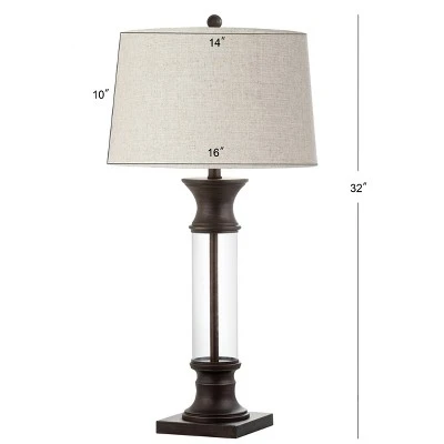 JONATHAN Y 32" (Set of 2) Hunter Metal/Glass Table Lamp (Includes Energy Efficient Light Bulb) - JONATHAN Y Gold 3 JONATHAN Y 32" (Set of 2) Hunter Metal/Glass Table Lamp (Includes Energy Efficient Light Bulb) - JONATHAN Y Gold - Image 3