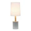 Concrete Table Lamp with Linen Shade White - Lalia Home