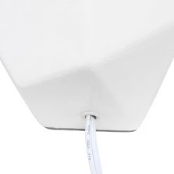 Round Prism Mini Table Lamp with Matching Fabric Shade White - Simple Designs -Desk Lamps sales shop unnamed file 440