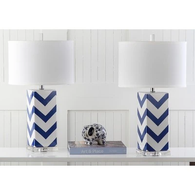 Penelope Table Lamp (Set of 2) - Safavieh Navy 1 Penelope Table Lamp (Set of 2) - Safavieh Navy