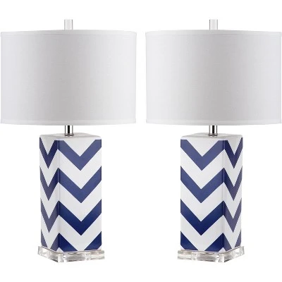 Penelope Table Lamp (Set of 2) - Safavieh Navy 5 Penelope Table Lamp (Set of 2) - Safavieh Navy - Image 5