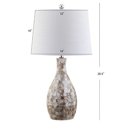 JONATHAN Y 26.5" Verna Seashell Table Lamp (Includes LED Light Bulb) Beige - JONATHAN Y 3 JONATHAN Y 26.5" Verna Seashell Table Lamp (Includes LED Light Bulb) Beige - JONATHAN Y - Image 3