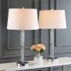 (Set of 2) 28.5" Vendome Crystal Table Lamp Clear (Includes CFL Light Bulb) - Safavieh