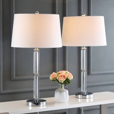 (Set of 2) 28.5" Vendome Crystal Table Lamp Clear (Includes CFL Light Bulb) - Safavieh 1 (Set of 2) 28.5" Vendome Crystal Table Lamp Clear (Includes CFL Light Bulb) - Safavieh